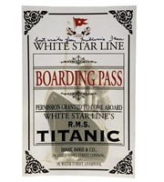 Titanic Boarding Pass Signed By Last Survivor