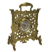 1890's Ornate Brass Wind Up Clock