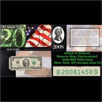 2003A $2 Federal Reserve Note, Uncirculated 2008 B