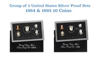 1994-1995 United States Mint Silver Proof Set. 10
