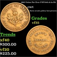 1863 Union For Ever Civil War Token F-NY-945-A-2a