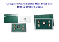 Group of 2 United States Mint Proof Sets 1996-1997