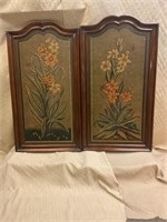 Art - pair of floral panels