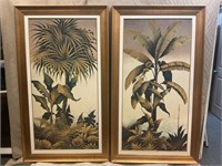 Art - pair of framed palms