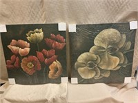 Art - pair of orchid paintings