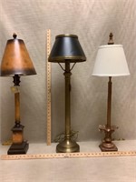 3 - lamps column, Edwardian, espresso
