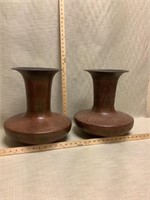 Pair of brown vases
