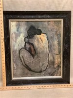 Art - nude framed canvas
