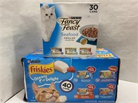 (2)Fancy Feast/Friskies Seafood Cat Food Cans Lot