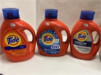 (3)Assorted Tide Laundry Detergents Lot