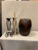 Drum and candle holders