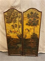 Art - Pair of wood painted panels