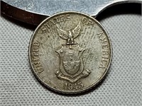 OF) 1945 us Philippines silver 10 centavos