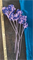 Vintage French Glass Bead Flowers - Lilac