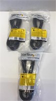 StarTech power cables 6ft lot of 3