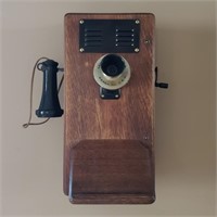 Antique Leich Electric Genoa IL Wall Telephone
