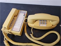 (2) Vintage Yellow Phones