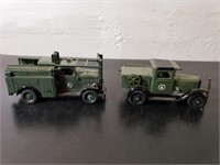 (2) Die Cast Bell Systems Toy Trucks