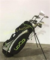 Dunlop golf clubs and bag