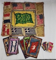 Collection of Over 20 Vintage Tobacco Flags
