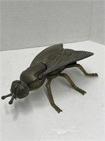 Metal Fly Ashtray With Hinged Lid