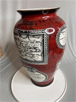 music themed decorative vase