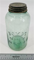 Antique Boyd’s Perfect Mason Fruit Jar & Zinc Lid
