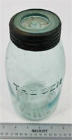 Antique "The Gem" Fruit Jar w/ Glass Lid and Zinc
