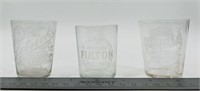 Antique Fulton, Detrick & Victor Whiskey Glasses