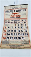 1947 AERO OIL & SUPPLY CO. Romney, WV Calendar