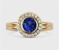 1.5ct Royal Blue Sapphire 18Kt Gold Ring