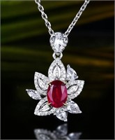 1ct Pigeon Blood Ruby 18Kt Gold Pendant