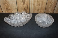 (2) Cut Glass Bowl (Have some chips & cracks)