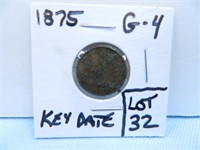 1875 Indian Head Cent G4 - Key Date