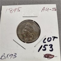 1895 Indian Head Cent, AU-50