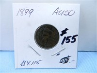 1899Indian Head Cent, AU-50