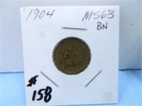 1904 Indian Head Cent, MS-63 BN