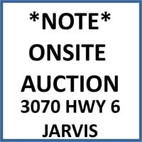 Onsite Auction 3070, HWY 6, Jarvis, Ontario