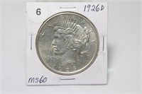 1926-D Peace Dollar MS60