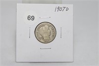 1907-D Barber Dime G