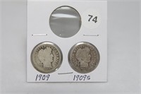 1909(G)/1909-S(AG) Barber Dimes