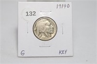 1914-D Buffalo Nickel G Key Date