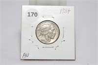 1934 Buffalo Nickel AU