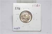 1938-D Buffalo Nickel MS63