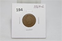 1864 'L' Indian Head Cent G