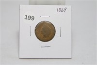1869 Indian Head Cent AG