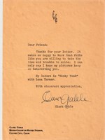 Clark Gable, actor, Academy Award 1934, autograph