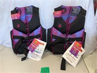 LOT OF 2 WOMANS SM BODY GLOVE LIFE JACKET  30"-33"