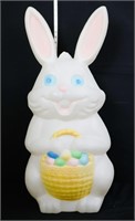 Vintage 32in Easter bunny blow mold w/ egg basket
