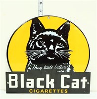 Retro porcelain Black Cat Cigarettes adv sign